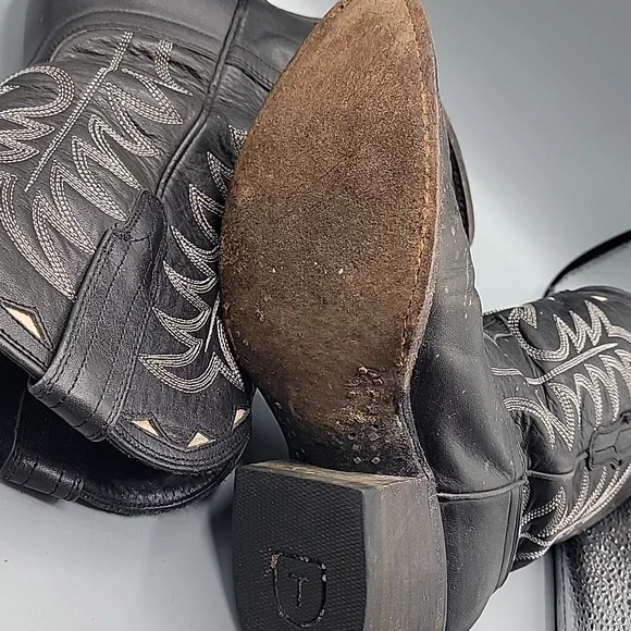 Tecovas Jolene Black Leather Boots 7.5 - Picture 6 of 14